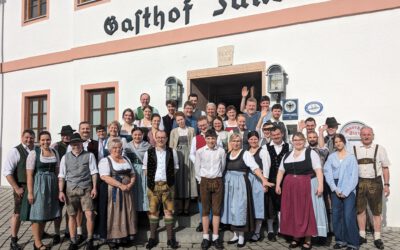 Die Vortänzer des Trachtengaus Niederbayern probten in Rohr